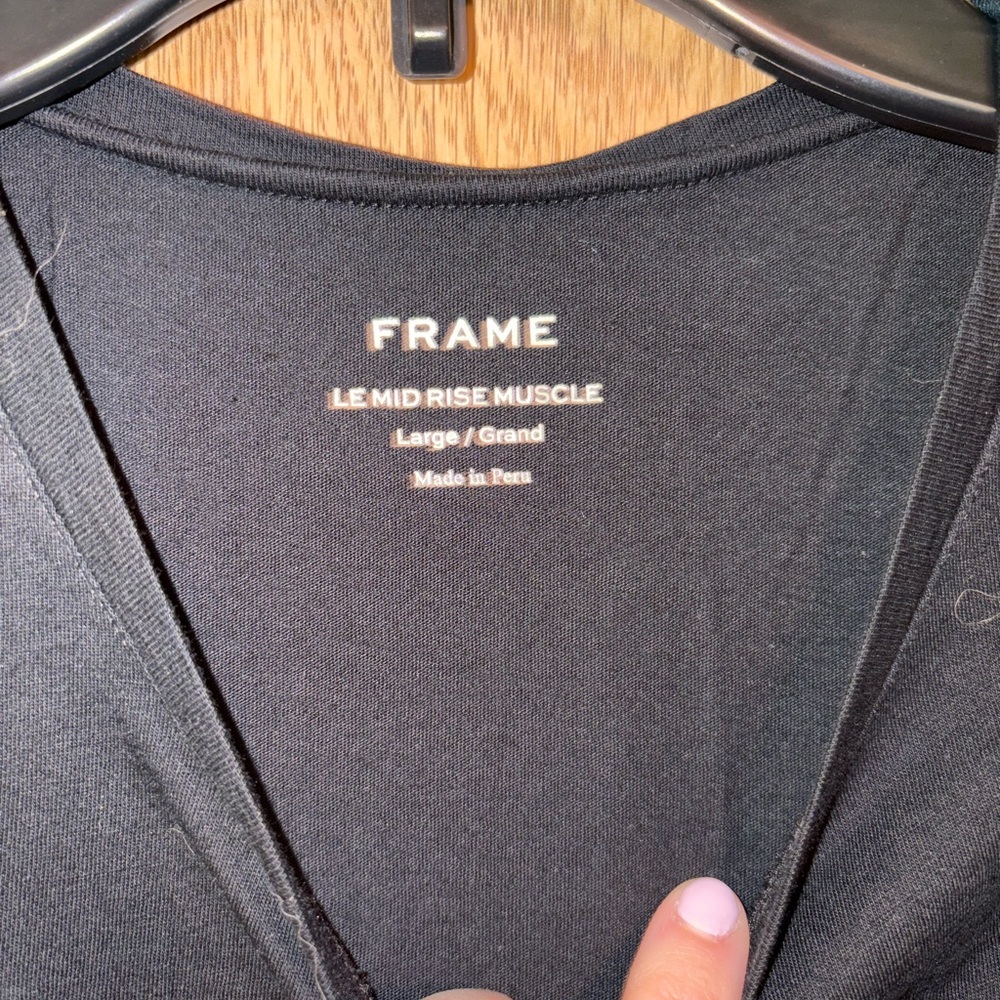 Frame Black Muscle Tee women’s size large